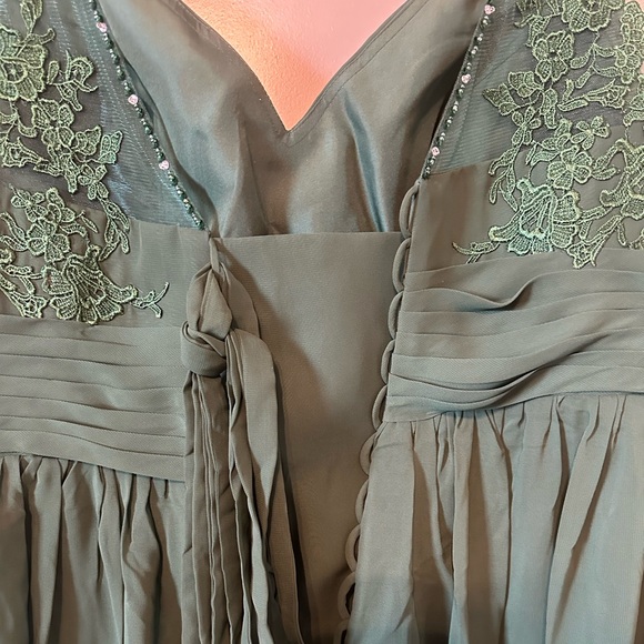 Green Sweetheart Corset Back Lace Embellished Formal Gown Dress 3x? - Picture 12 of 15